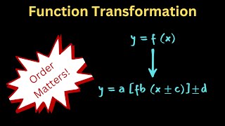 Function transformation: Order of transformation Explained STEP-BY-STEP- Pre-Calculus 12, Algebra II