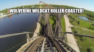 Wolverine Wildcat Roller Coaster POV Michigan's Adventure Amusement Park