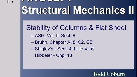 Stress Analysis II: L-17 Stability - Buckling of Flat Plates