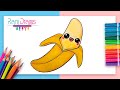 Cómo dibujar un PLÁTANO / BANANA kawaii - ideas de dibujos fáciles paso a paso