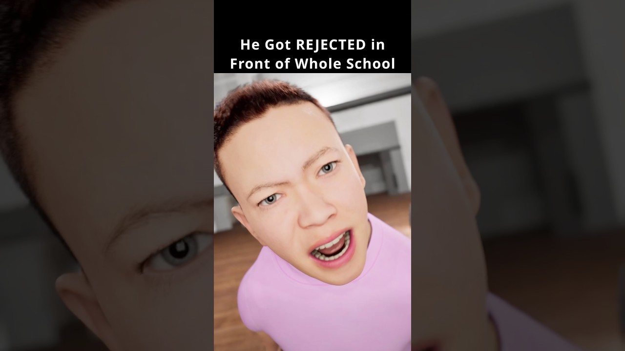 He Got REJECTED in Front of Whole School #shortsfeed #funny #story