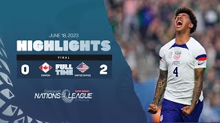 Canada 0-2 United States | HIGHLIGHTS | 2023 Concacaf Nations League Finals