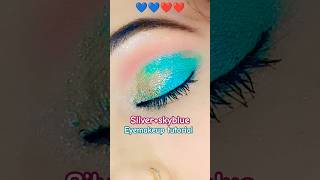 sky-blue+ silver eyes 👀 #eyemakeup #love #makeup #eyeliner #makeupideas