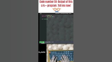 Code number 59: Output of this c/c++ program. Tell me now! #shorts #programming #coding #c