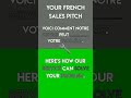 Master Your French Sales Pitch in 60 Seconds! #learnfrench #businessfrench