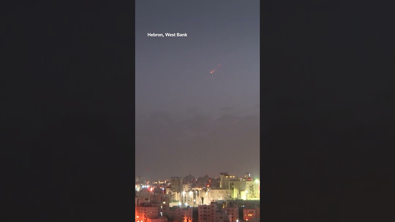 Missiles seen flying over Haifa and West Bank at dawn