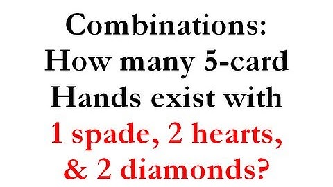 Combination (Combinatorics & Probability) Cards Word Problem #5