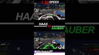 F1 24 Realistic Cars Sauber vs Haas #shorts  #shortsvideo
