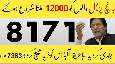 Ehsaas Emergencey Cash Program New Update |8171 New Code |Janch Partal|Sania Nishtar |Pm Imran Khan