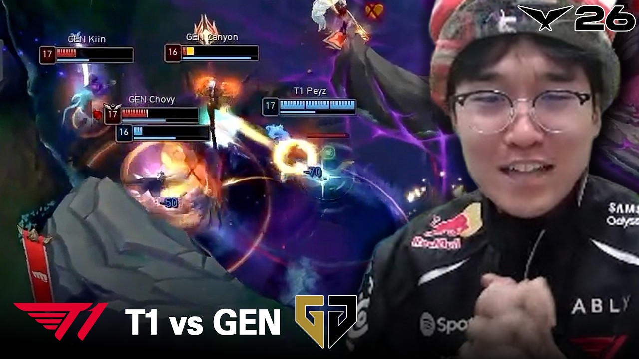 비원딜 버리고 새로운 메타를 쓰는 T1 | T1 vs  GEN | 2026 LCK