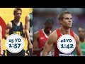 1:57 to 1:42. My lifetime progression in the 800 meters.