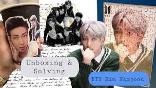 RM BTS MOT7 Jigsaw Puzzle Unboxing and Solving Challenge Time Lapse screenshot 2