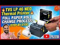 TVSE 46 NEO Thermal printer-Paper and Thermal Roll change - #thermal #paperroll #indiapost #tvs #dop