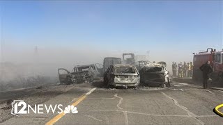 3 people killed in fiery crash on I-10 in Arizona