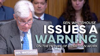 Sen. Whitehouse Opens EPW Nominations Hearing with a Warning