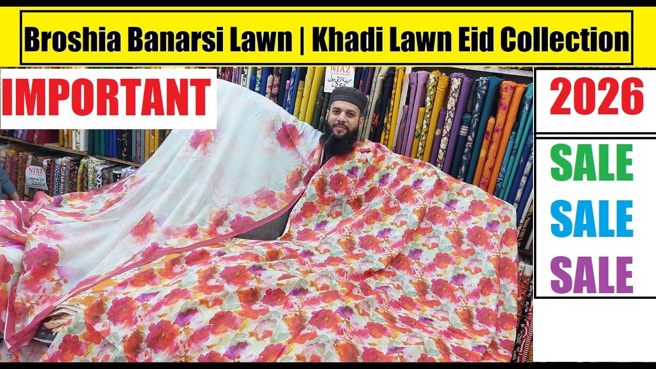 Top Trending Broshia Banarsi Lawn 2026 | Khadi Lawn Eid Collection | Luxury Lawn Suits