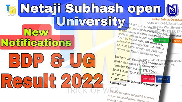 NSOU BDP & UG RESULT DATE 2022..?....???? #result #nsou #2022