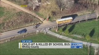 Child hit & killed by school bus