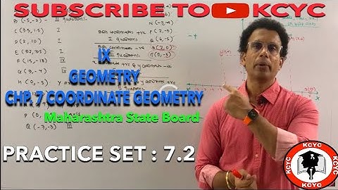 CLASS IX GEOM CHAPTER 7 COORDINATE GEOMETRY PRACTICE SET 7.2 |KCYC