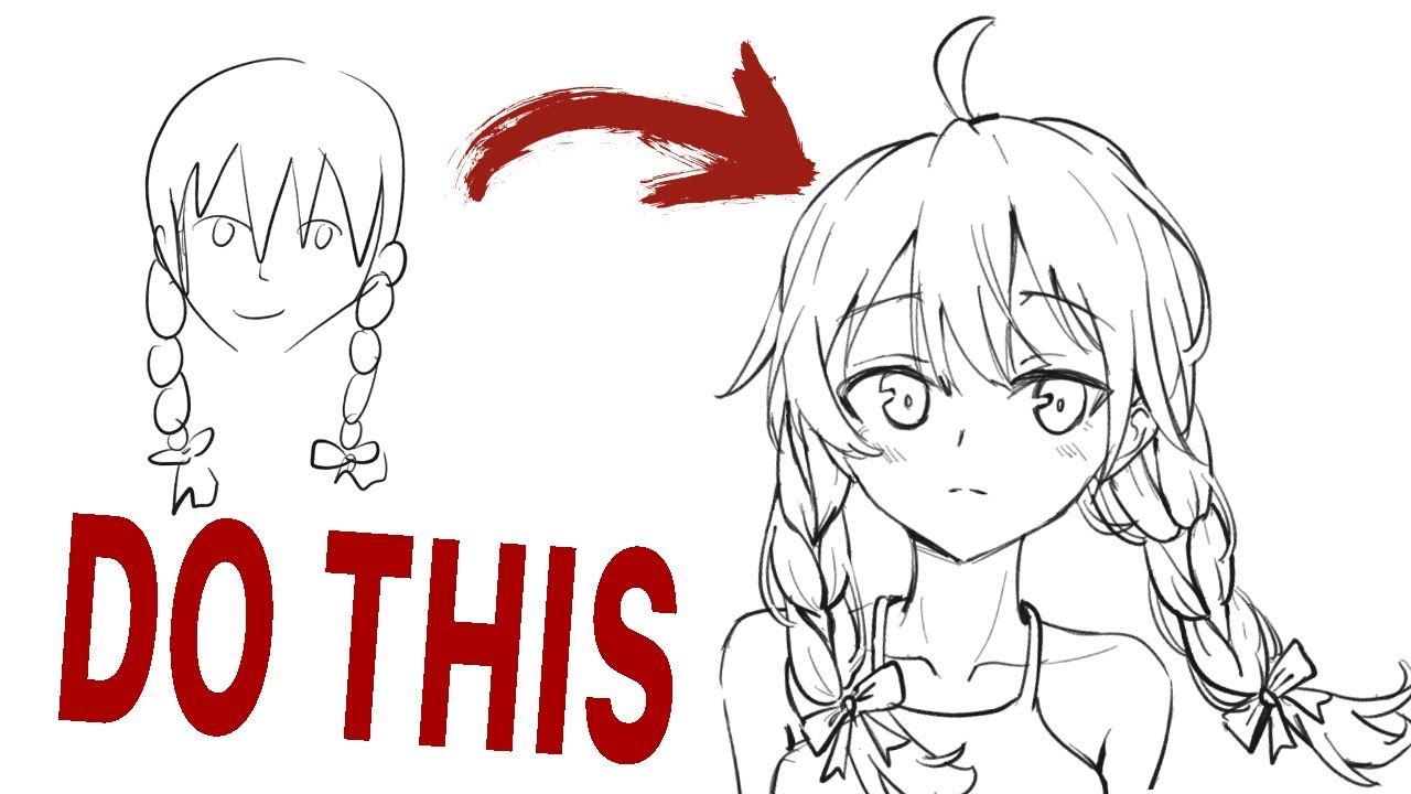 How to Draw an Anime Head and Face in 34 View  Easy Step by Step Tutorial