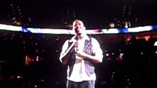 CHRiS D. singing The National Anthem at the Wizards game