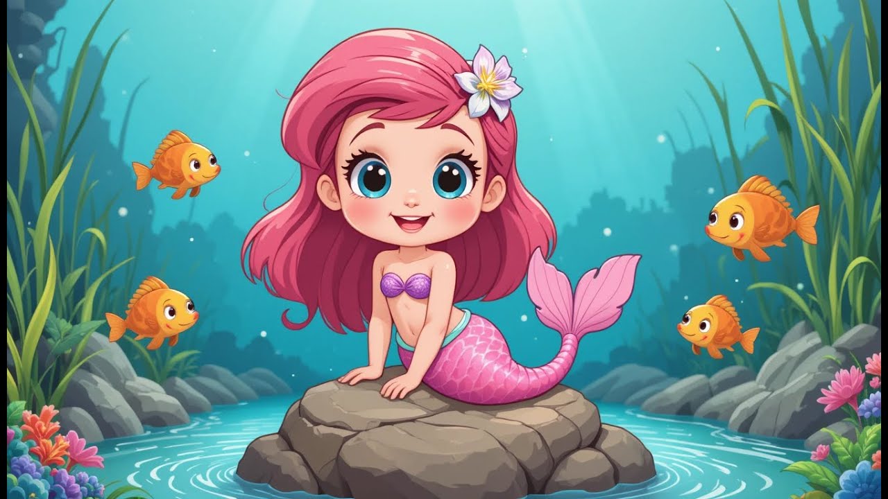 Baby Mermaid’s Ocean Lullaby | Gentle Underwater Song for Kids | Magical Sea Rhyme