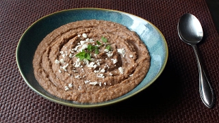 Learn how to make the ultimate refried beans! go
http://foodwishes.blogspot.com/2017/02/refried-beans-cooked-well-not-twice.html
for ingredient amount...