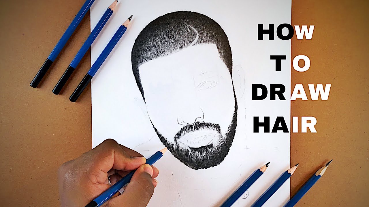 How to Draw Hair: Drake Haircut - YouTube