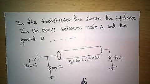 GATE EC Que- Input Impedance of Transmission Line Lecture by AKHILESH PANDEY