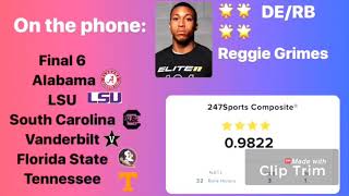 Exclusive Interview with Reggie Grimes.| On The Goaline with Ethan Bates
