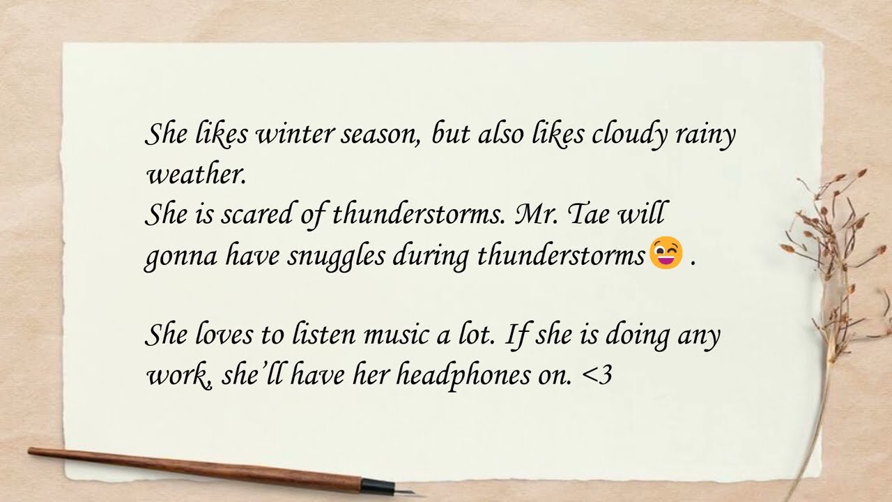 Some random but important facts about Mrs Tae!!