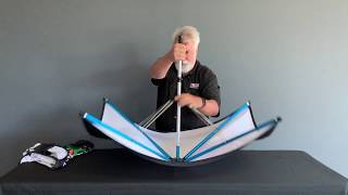 ShowFlex Umbrella Display, attaching new graphic