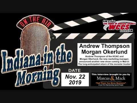 Indiana in the Morning Interview: Andrew Thompson and Morgan Okerlund (11-22-19)