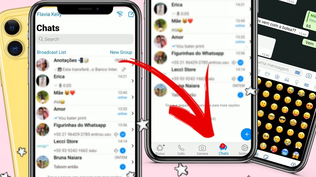 WHATSAPP IGUAL DO IPHONE ATUALIZADO | no Android - YouTube