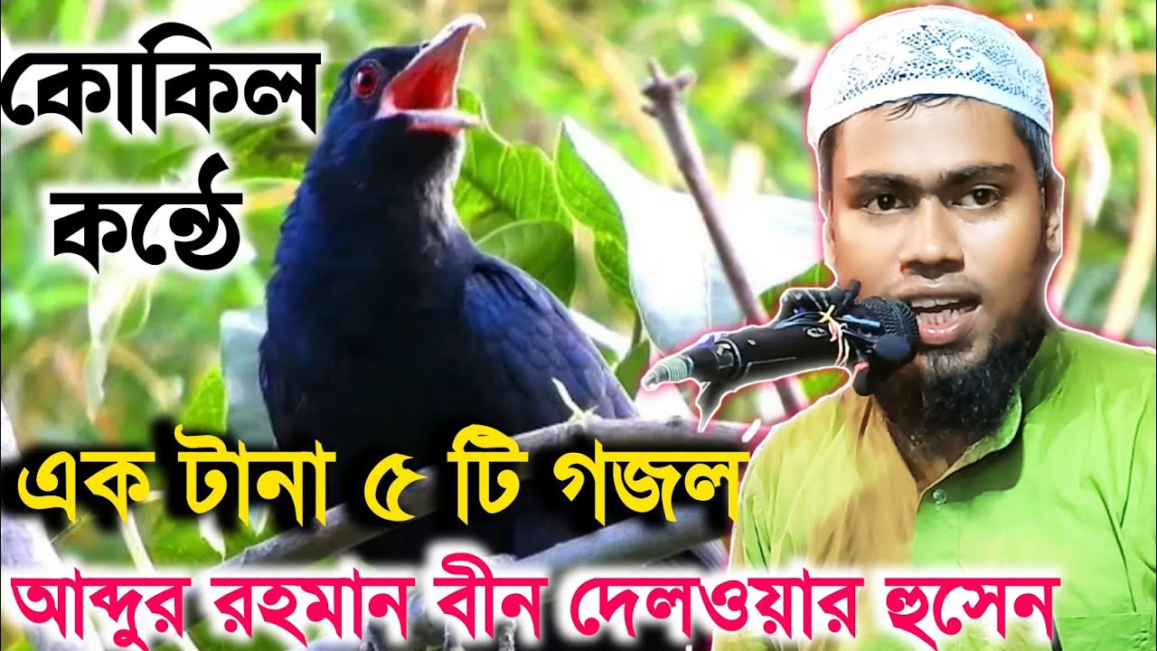 কোকিল কন্ঠে এক টানা ৫টি গজল l Abdur Rahaman Bin Delwar Hussain Assam l মাওঃ আব্দুর রহমান বীন দেলওয়ার