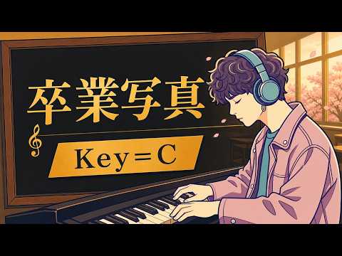 【卒業写真/松任谷由実】Key=Cで弾けるピアノ弾き語り【初心者向け】