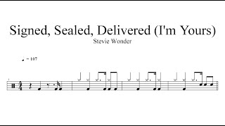 Stevie Wonder-Signed, Sealed, Delivered (I'm Yours) | Drum Sheet Music