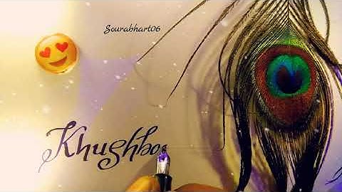 #Khushboo 🖤 Name WhatsApp #Status //By Sourabhart06 #Khushboo