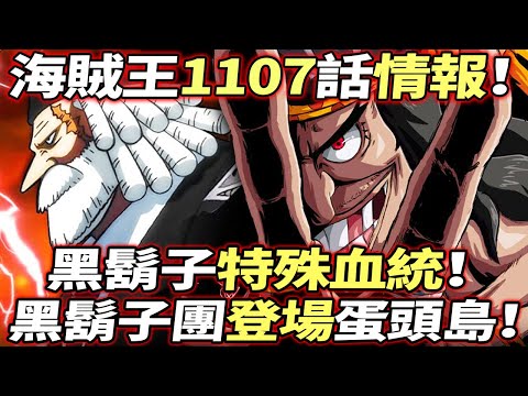 海賊王1107話情報：黑鬍子團“登場”蛋頭島！黑鬍子“特殊血統”！