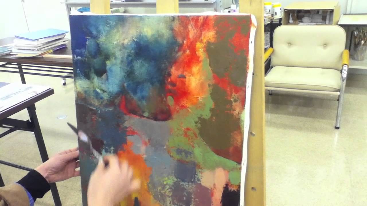 絵画 抽象画 油絵 の描き方 Youtube