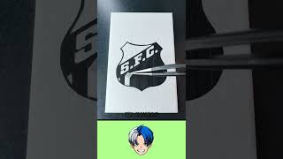 Santos fc logo making. #shorts #drawing.