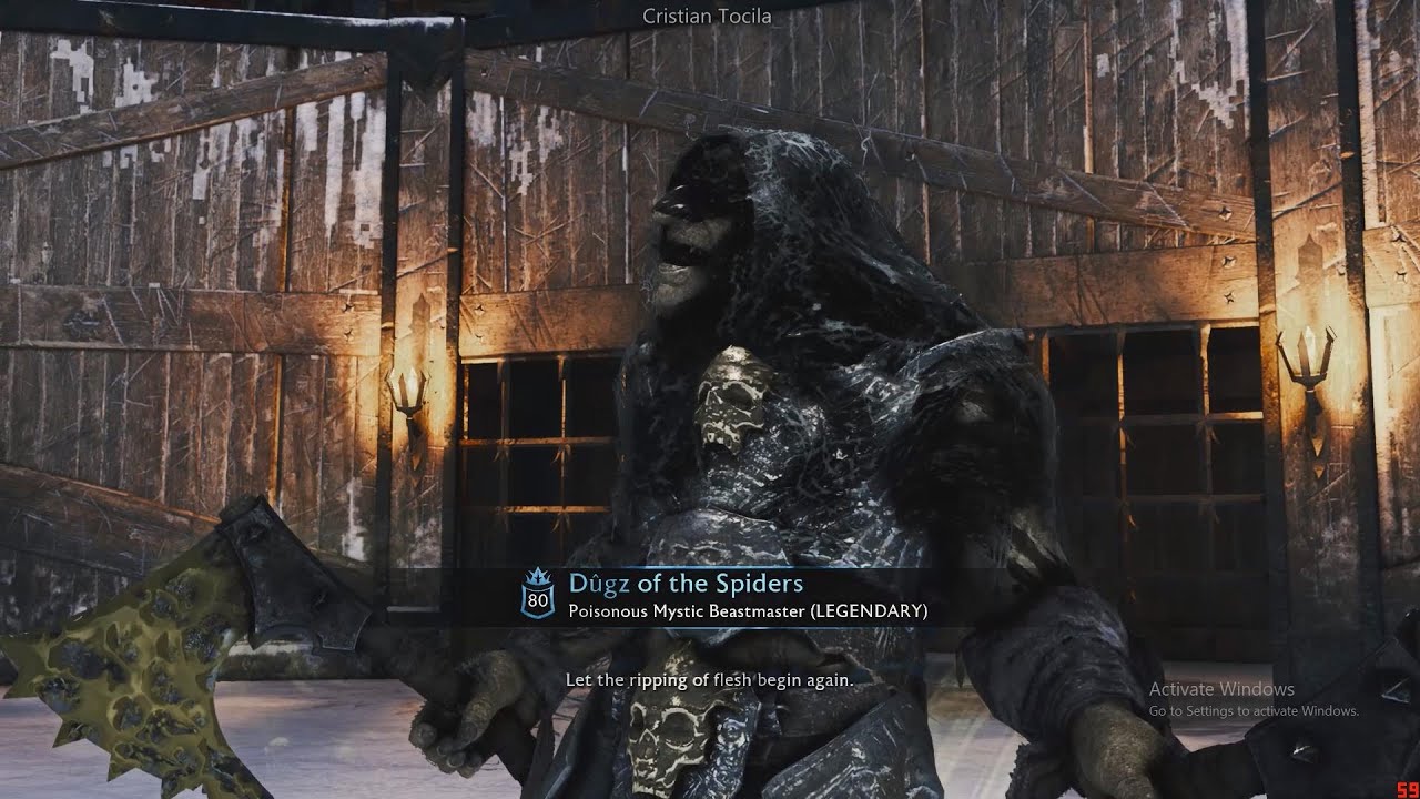 Shadow of war pit fights Dugz of the spiders YouTube