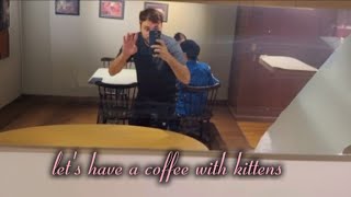 Feline Friends and Coffee: Hauser's Adorable Morning with Kittens! ☕🐱