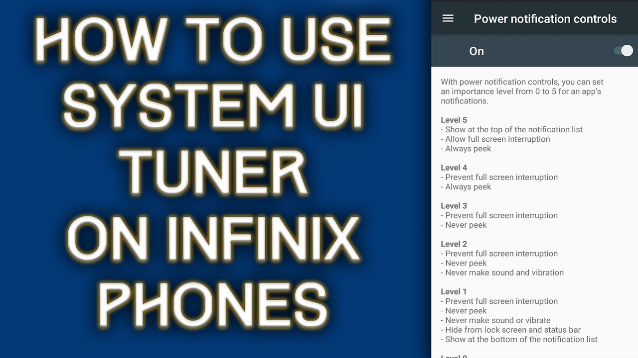 Infinx Ui System UI Tuner on Infinix Smartphones | How to use and Enable it ...
