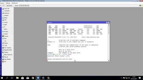 Resetear Mikrotik por medio de terminal  - comando systen reset