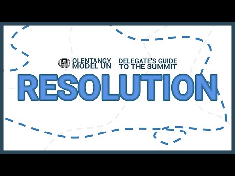 Resolution - Delegate's Guide to the Summit
