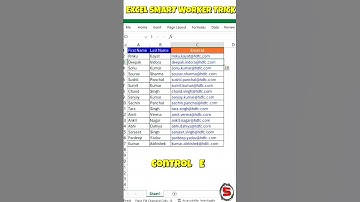 Quickly Create Email Addresses From Name In Excel | #excel #excelshortcuts #advanceexcel
