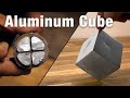 Casting aluminum cable into a cube