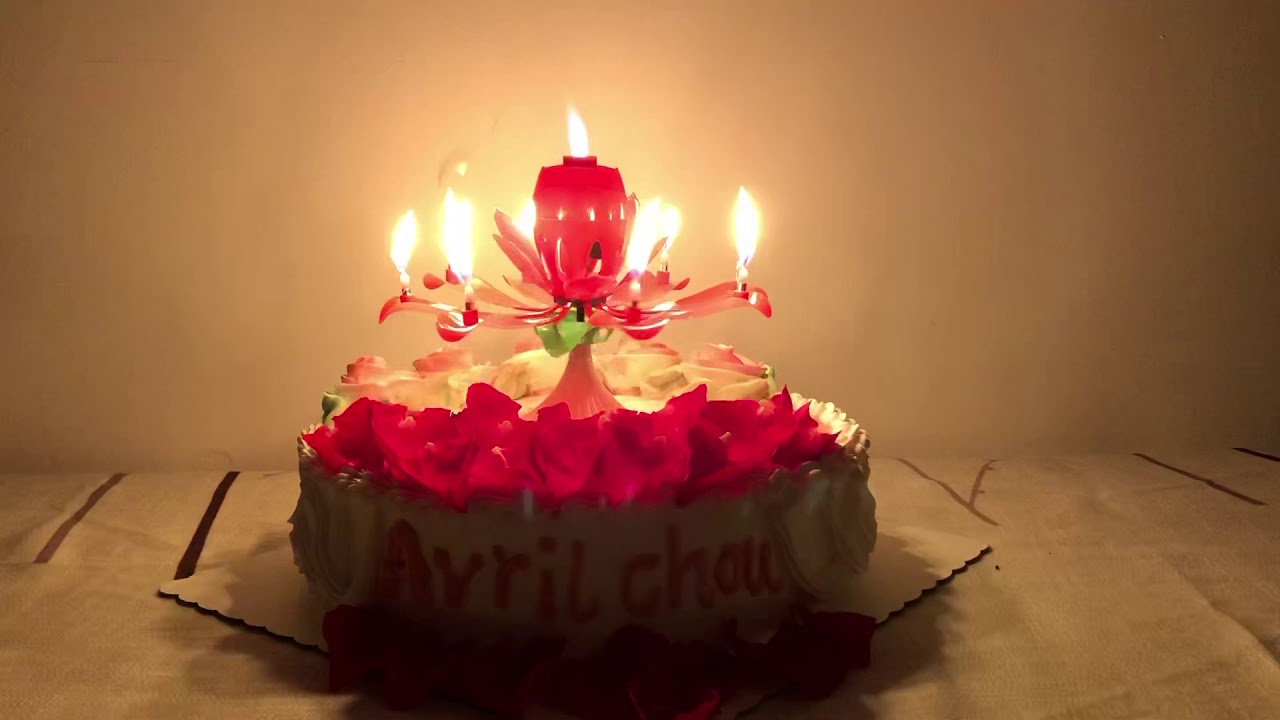 rose music birthday candle YouTube
