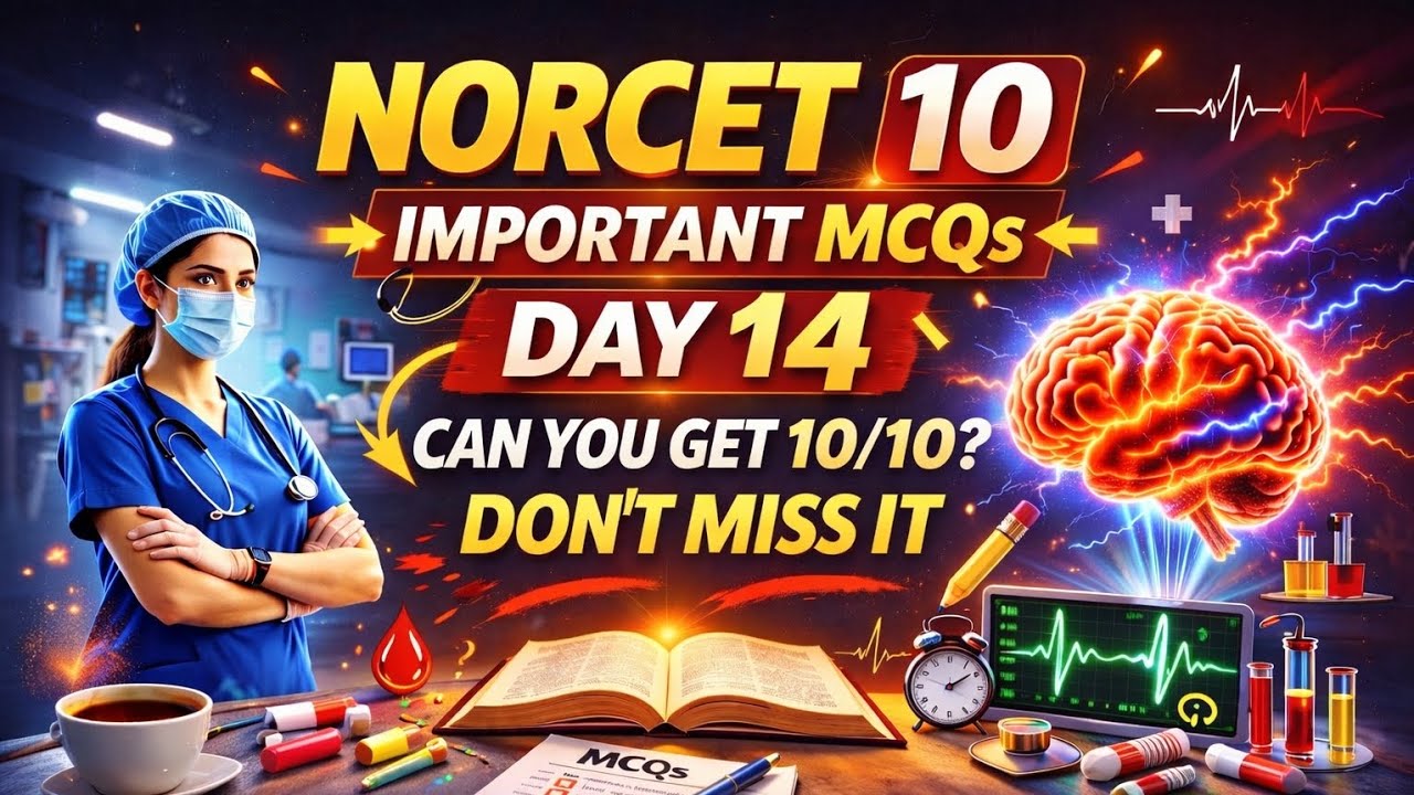 DAY 14||MCQ PRACTICE ||NORCET 10 #aiims #norcet #trending  #mcqsseries 
